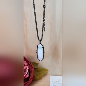 Kendra Scott Mystic Bazaar Gunmetal & Opalite Frances